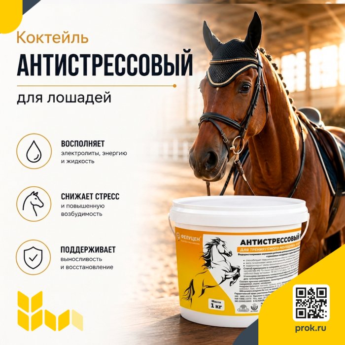 Коктейль Антистрессовый для лошадей