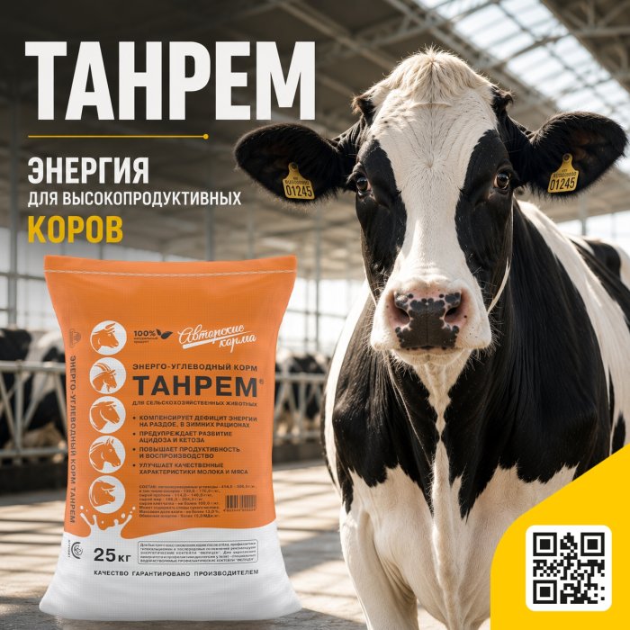 Корм ТАНРЕМ - энергия для высокопродуктивных коров